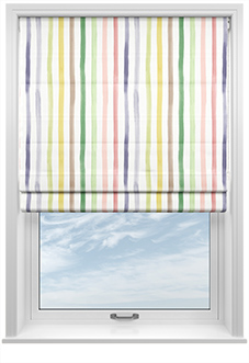Bluebellgray Watercolour Stripe, Tetbury - Roman Blind